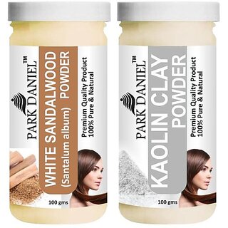                       PARK DANIEL Premium White Sandalwood Powder & Kaolin Clay Powder Combo Pack of 2 Jars of 100 gms(200 gms) (200 ml)                                              
