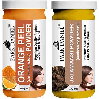                       PARK DANIEL Pure & Natural Orange Powder & Jatamansi Powder Combo Pack of 2 Bottles of 100 gm (200 gm ) (200 ml)                                              