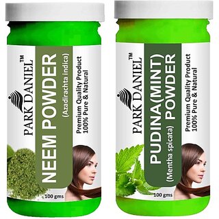 PARK DANIEL Pure & Natural Neem Powder & Pudina(Mint)Powder Combo Pack of 2 Bottles of 100 gm (200 gm ) (200 ml) PARK DANIEL Pure & Natural Neem Powder & Pudina(Mint)Powder Combo Pack of 2 Bottles of 100 gm (200 gm ) (200 ml)