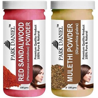                       PARK DANIEL Premium Red Sandalwood Powder & Mulethi Powder Combo Pack of 2 Jars of 100 gms(200 gms) (200 g)                                              