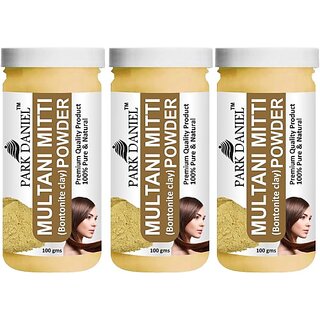                       PARK DANIEL Premium Multani Mitti Powder- Great For Hair, Skin, Face Combo Pack 3 bottles of 100 gms(300 gms) (300 g)                                              