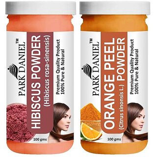 PARK DANIEL Pure & Natural Hibiscus Powder & Orange Peel Powder Combo Pack (200 ml) PARK DANIEL Pure & Natural Hibiscus Powder & Orange Peel Powder Combo Pack (200 ml)