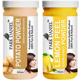                       PARK DANIEL Premium Potato Powder & LemonPeel Powder Combo Pack of 2 Jars of 100 gms(200 gms) (200 g)                                              