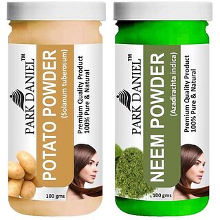                       PARK DANIEL Premium Potato Powder & Neem Powder Combo Pack of 2 Jars of 100 gms(200 gms) (200 g)                                              