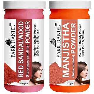                       PARK DANIEL Premium Red Sandalwood Powder & Manjistha Leaf Powder Combo Pack of 2 Jars of 100 gms(200 gms) (200 g)                                              