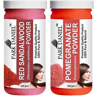                       PARK DANIEL Premium Red Sandalwood Powder & Pomegranate Powder Combo Pack of 2 Jars of 100 gms(200 gms) (200 g)                                              