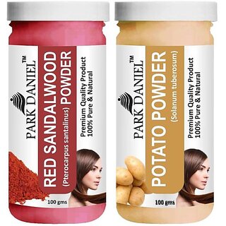                       PARK DANIEL Premium Red Sandalwood Powder & Potato Powder Combo Pack of 2 Jars of 100 gms(200 gms) (200 g)                                              
