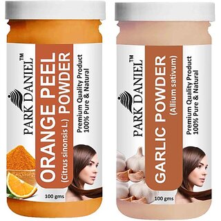 PARK DANIEL Pure & Natural Orange Powder & Garlic Powder Combo Pack of 2 Bottles of 100 gm (200 gm ) (200 ml) PARK DANIEL Pure & Natural Orange Powder & Garlic Powder Combo Pack of 2 Bottles of 100 gm (200 gm ) (200 ml)