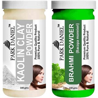 PARK DANIEL Pure & Natural Kaolin Powder & Brahmi Powder Combo Pack of 2 Bottles of 100 gm (200 gm ) (200 ml) PARK DANIEL Pure & Natural Kaolin Powder & Brahmi Powder Combo Pack of 2 Bottles of 100 gm (200 gm ) (200 ml)