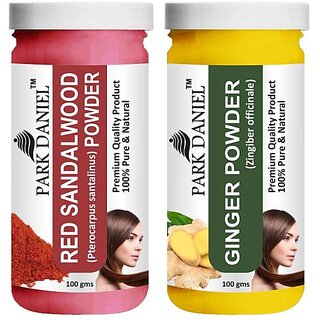                       PARK DANIEL Premium Red Sandalwood Powder & Ginger Powder Combo Pack of 2 Jars of 100 gms(200 gms) (200 g)                                              