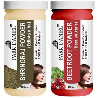 PARK DANIEL Pure & Natural Bhringraj Powder & Beetroot Powder Combo Pack (200 ml) PARK DANIEL Pure & Natural Bhringraj Powder & Beetroot Powder Combo Pack (200 ml)