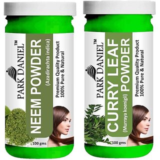 PARK DANIEL Pure & Natural Neem Powder & Curry Leaf Powder Combo Pack of 2 Bottles of 100 gm (200 gm ) (200 ml) PARK DANIEL Pure & Natural Neem Powder & Curry Leaf Powder Combo Pack of 2 Bottles of 100 gm (200 gm ) (200 ml)