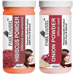 PARK DANIEL Pure & Natural Hibiscus Powder & Onion Powder Combo Pack of 2 Bottles of 100 gm (200 gm ) (200 ml) PARK DANIEL Pure & Natural Hibiscus Powder & Onion Powder Combo Pack of 2 Bottles of 100 gm (200 gm ) (200 ml)