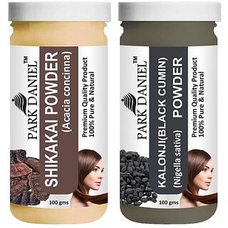 PARK DANIEL Pure & Natural Shikakai Powder & Kalonji(Black Cumin) Powder Combo Pack of 2 Bottles of 100 gm (200 gm ) (200 ml) PARK DANIEL Pure & Natural Shikakai Powder & Kalonji(Black Cumin) Powder Combo Pack of 2 Bottles of 100 gm (200 gm ) (200 ml)
