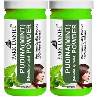                       PARK DANIEL Premium Pudina Powder-100% Pure & Natural Combo Pack 2 bottles of 100 gms(200 gms) (200 g)                                              