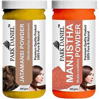                       PARK DANIEL Pure & Natural Jatamansi Powder & Manjistha Leaf Powder Combo Pack of 2 Bottles of 100 gm (200 gm ) (200 ml)                                              