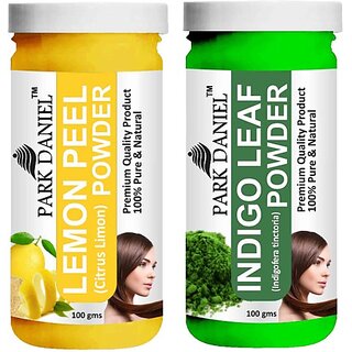 PARK DANIEL Pure & Natural Lemon Powder & Indigo Leaf Powder Combo Pack of 2 Bottles of 100 gm (200 gm ) (200 ml) PARK DANIEL Pure & Natural Lemon Powder & Indigo Leaf Powder Combo Pack of 2 Bottles of 100 gm (200 gm ) (200 ml)
