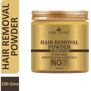                      PARK DANIEL Premium Hair Removal Powder- For Easy Hair Removal with No Rics & No Pain(100 gms) Wax (100 g)                                              