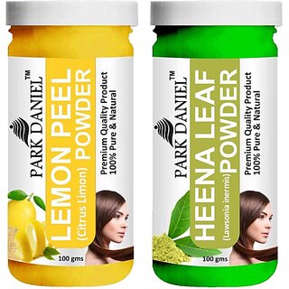 PARK DANIEL Pure & Natural Lemon Powder & Heena Leaf Powder Combo Pack of 2 Bottles of 100 gm (200 gm ) (200 ml) PARK DANIEL Pure & Natural Lemon Powder & Heena Leaf Powder Combo Pack of 2 Bottles of 100 gm (200 gm ) (200 ml)
