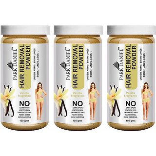 PARK DANIEL Premium Vanilla Fragrance Hair Removal Powder- For Easy Hair Removal Of Underarms, Hand, Legs & Bikini Line(Three in one Use) Combo PackOf 3 JarsOf 150gm (450gm) Wax (450 g, Set of 3) PARK DANIEL Premium Vanilla Fragrance Hair Removal Powder- For Easy Hair Removal Of Underarms, Hand, Legs & Bikini Line(Three in one Use) Combo PackOf 3 JarsOf 150gm (450gm) Wax (450 g, Set of 3)