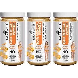 PARK DANIEL Premium Orange Fragrance Hair Removal Powder- For Easy Hair Removal Of Underarms, Hand, Legs & Bikini Line(Three in one Use) Combo PackOf 3 JarsOf 150gm (450gm) Wax (450 g, Set of 3) PARK DANIEL Premium Orange Fragrance Hair Removal Powder- For Easy Hair Removal Of Underarms, Hand, Legs & Bikini Line(Three in one Use) Combo PackOf 3 JarsOf 150gm (450gm) Wax (450 g, Set of 3)