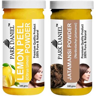                       PARK DANIEL Pure & Natural Lemon Powder & Jatamansi Powder Combo Pack of 2 Bottles of 100 gm (200 gm ) (200 ml)                                              