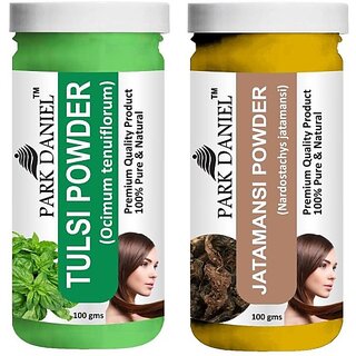 PARK DANIEL Pure & Natural Tulsi Powder & Jatamansi Powder Combo Pack of 2 Bottles of 100 gm (200 gm ) (200 ml) PARK DANIEL Pure & Natural Tulsi Powder & Jatamansi Powder Combo Pack of 2 Bottles of 100 gm (200 gm ) (200 ml)