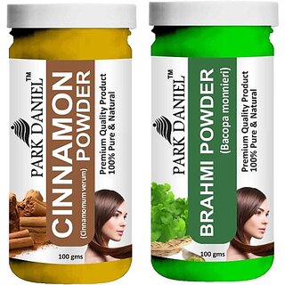 PARK DANIEL Pure & Natural Cinnamon Powder & Brahmi Powder Combo Pack of 2 Bottles of 100 gm (200 gm ) (200 ml) PARK DANIEL Pure & Natural Cinnamon Powder & Brahmi Powder Combo Pack of 2 Bottles of 100 gm (200 gm ) (200 ml)