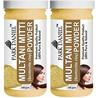                       PARK DANIEL Premium Multani Mitti Powder - Great For Hair, Skin, Face Combo Pack 2 bottles of 100 gms(200 gms) (200 g)                                              