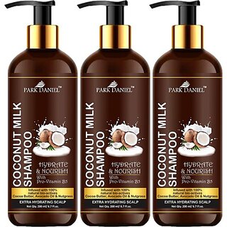 PARK DANIEL Premium Coconut Milk Shampoo -For Hydrate and Nourishment Combo Pack 3 Bottle of 200 ml(600 ml) (600 ml) PARK DANIEL Premium Coconut Milk Shampoo -For Hydrate and Nourishment Combo Pack 3 Bottle of 200 ml(600 ml) (600 ml)