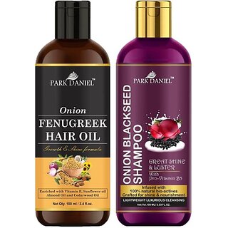 PARK DANIEL Premium Fenugreek Oil & Onion Blackseed Shampoo Combo Pack Of 2 bottle of 100 ml(200 ml) (200 ml) PARK DANIEL Premium Fenugreek Oil & Onion Blackseed Shampoo Combo Pack Of 2 bottle of 100 ml(200 ml) (200 ml)