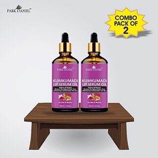 PARK DANIEL Premium Kumkumadi Lip Serum Oil For Shiny and Dry Lips- Ideal for Men and Women Combo Pack Of 2 bottle of 30 ml(60 ml) Natural (Pack of: 2, 60 g)