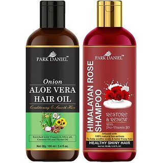 PARK DANIEL Aloe Vera Oil & Rose Shampoo Combo Pack Of 2 bottle of 100 ml(200 ml) (200 ml) PARK DANIEL Aloe Vera Oil & Rose Shampoo Combo Pack Of 2 bottle of 100 ml(200 ml) (200 ml)