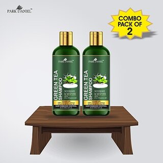                       PARK DANIEL Premium Green Tea Shampoo -For Damage Hair Control Combo Pack 2 Bottle of 100 ml(200 ml) (200 ml)                                              
