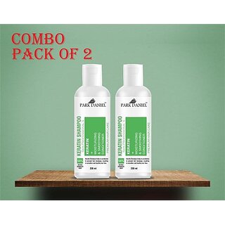                       PARK DANIEL Keratin Smooth Shampoo Control Anti-Breakage,Damage & Dry Hair Pack 2 of 200ML (400 ml)                                              