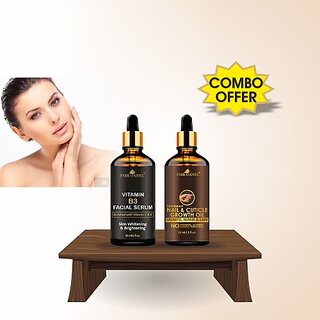 PARK DANIEL Premium Vitamin B3 Facial Serum & Nail & Cuticle Growth Oil Combo Pack of 2 Bottles of 30 ml(60 ml) (2 Items in the set) PARK DANIEL Premium Vitamin B3 Facial Serum & Nail & Cuticle Growth Oil Combo Pack of 2 Bottles of 30 ml(60 ml) (2 Items in the set)