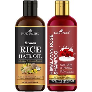 PARK DANIEL Premium Rice Oil & Rose Shampoo Combo Pack Of 2 bottle of 100 ml(200 ml) (200 ml) PARK DANIEL Premium Rice Oil & Rose Shampoo Combo Pack Of 2 bottle of 100 ml(200 ml) (200 ml)