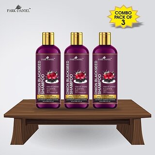 PARK DANIEL Premium Onion Blackseed Shampoo -For Great Shine and Luster Hair Combo Pack 3 Bottle of 100 ml(300 ml) (300 ml) PARK DANIEL Premium Onion Blackseed Shampoo -For Great Shine and Luster Hair Combo Pack 3 Bottle of 100 ml(300 ml) (300 ml)