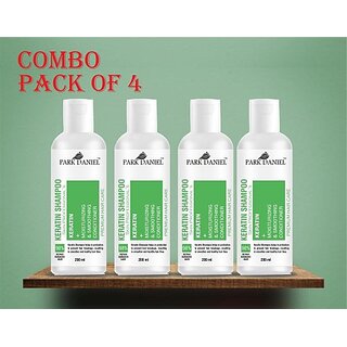 PARK DANIEL Keratin Smooth Shampoo Control Anti-Breakage,Damage & Dry Hair Pack 4 of 200ML (800 ml) PARK DANIEL Keratin Smooth Shampoo Control Anti-Breakage,Damage & Dry Hair Pack 4 of 200ML (800 ml)