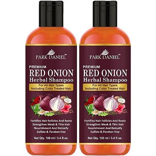 PARK DANIEL Premium RED ONION OIL Herbal Shampoo For Hair Growth 2 bottle(200 ml) (200 ml) PARK DANIEL Premium RED ONION OIL Herbal Shampoo For Hair Growth 2 bottle(200 ml) (200 ml)