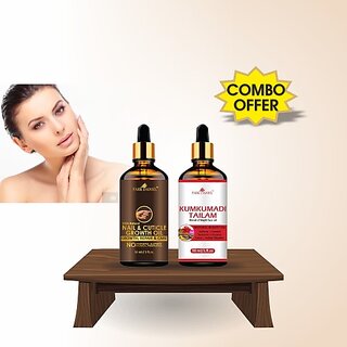                       PARK DANIEL Premium Nail & Cuticle Growth Oil & Kumkumadi Tailam Face Oil Combo Pack of 2 Bottles of 30 ml(60 ml) (2 Items in the set)                                              