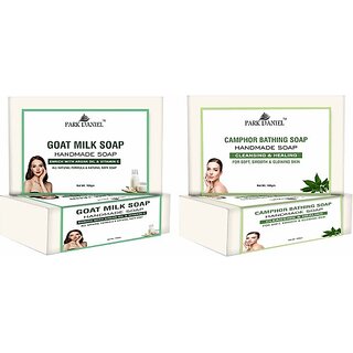 PARK DANIEL Goat Milk & Camphor Bathing Bar Soap Pack of 2 of 100Gms (200Gms) (2 x 100 g) PARK DANIEL Goat Milk & Camphor Bathing Bar Soap Pack of 2 of 100Gms (200Gms) (2 x 100 g)
