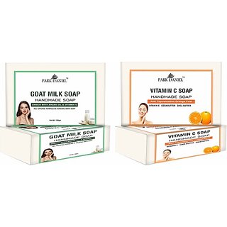 PARK DANIEL Goat Milk & Vitamin C Bathing Bar Soap Pack of 2 of 100Gms (200Gms) (2 x 100 g) PARK DANIEL Goat Milk & Vitamin C Bathing Bar Soap Pack of 2 of 100Gms (200Gms) (2 x 100 g)