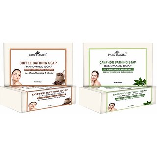                       PARK DANIEL Coffee & Camphor Bathing Bar Soap Pack of 2 of 100Gms (200Gms) (2 x 100 g)                                              