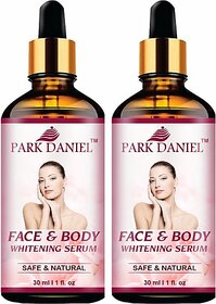 PARK DANIEL Face and Body Skin Whitening Serum Uneven tone,Spot Removal Pack of 2(30 ml) Men & Women (60 ml)