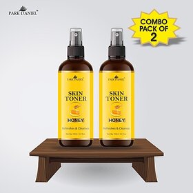 PARK DANIEL Premium Honey Skin Toner For Men & Women Combo Pack of 2 Bottles of 100 ml (200 ml ) Men & Women (200 ml)