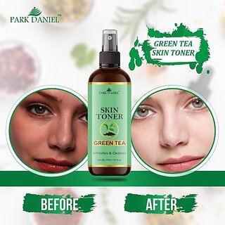                       PARK DANIEL Premium Green Tea Skin Toner For Men & Women (100 ml) Men & Women (100 ml)                                              