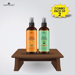                       PARK DANIEL Premium Vitamin C & Green Tea Skin Toner Combo Pack Of 2 Bottles Of 100ml (200ml) Men & Women Men & Women (200 ml)                                              
