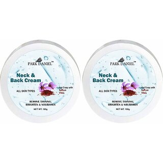                       PARK DANIEL Neck & Back Brightening Cream - Tan Removal Skin Moisturize Pack of 2(100 grams) (200 g)                                              