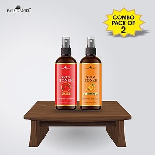                       PARK DANIEL Premium Rose & Vitamin C Skin Toner Combo Pack Of 2 Bottles Of 100ml (200ml) Men & Women Men & Women (200 ml)                                              